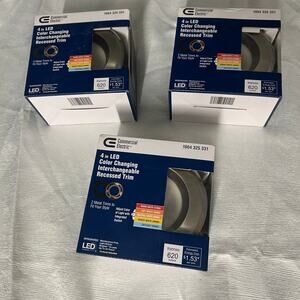 3 pack of LED 4in color changing interchangable recessed trim light